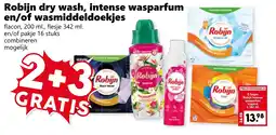 Coop Robijn dry wash, intense wasparfum en/of wasmiddeldoekjes aanbieding