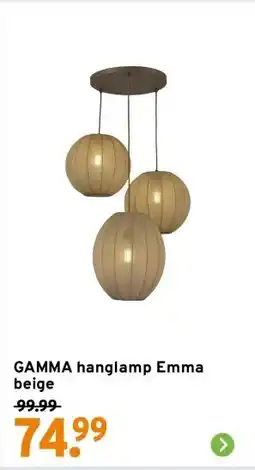 GAMMA GAMMA hanglamp Emma beige aanbieding