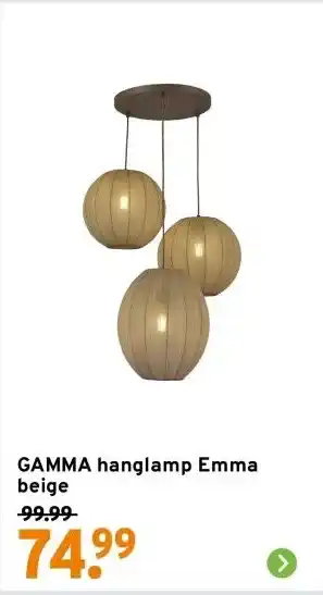 GAMMA GAMMA hanglamp Emma beige aanbieding