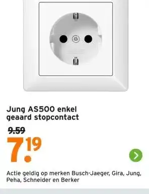 GAMMA Jung enkel geaard stopcontact aanbieding