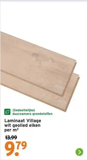 GAMMA Laminaat Village wit geolied eiken aanbieding