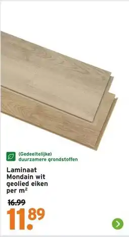 GAMMA Laminaat Mondain wit geolied eiken aanbieding