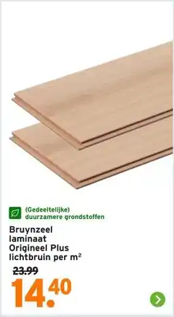 GAMMA Bruynzeel laminaat Origineel Plus lichtbruin aanbieding