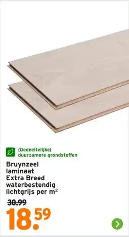 GAMMA Bruynzeel laminaat Extra Breed waterbestendig lichtgrijs aanbieding