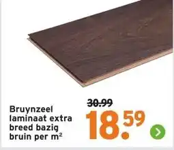 GAMMA Bruynzeel laminaat extra breed bazig bruin aanbieding