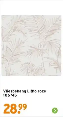 GAMMA Vliesbehang Litho roze 106745 aanbieding