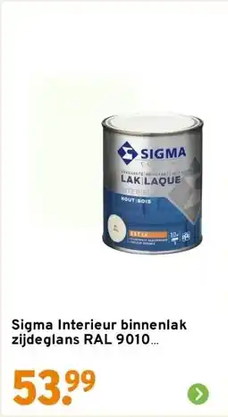 GAMMA Sigma Interieur binnenlak zijdeglans RAL 9010 zuiverwit 750 ml aanbieding