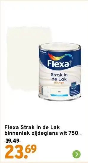 GAMMA Flexa Strak in de Lak binnenlak zijdeglans wit 750 ml aanbieding
