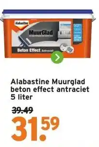 GAMMA Alabastine Muurglad beton effect antraciet aanbieding