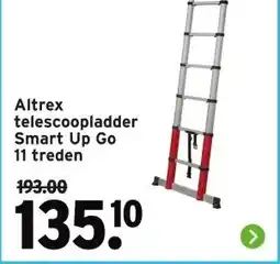 GAMMA Altrex telescoopladder Smart Up Go 11 treden aanbieding