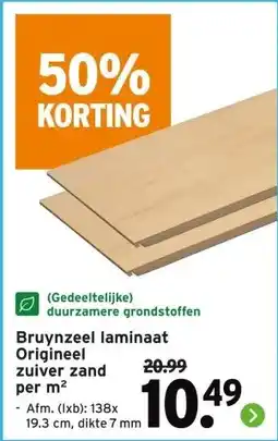 GAMMA Bruynzeel laminaat Origineel zuiver zand aanbieding