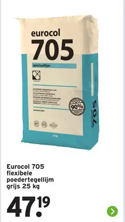 GAMMA Eurocol 705 flexibele poedertegellijm grijs aanbieding
