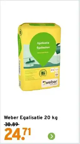 GAMMA Weber Egalisatie 20 kg aanbieding