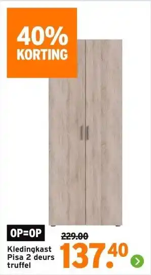 GAMMA Kledingkast Pisa aanbieding