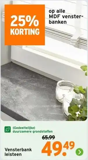 GAMMA Vensterbank leisteen aanbieding