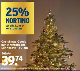 GAMMA Christmas Goods kunstkerstboom Minnesota aanbieding