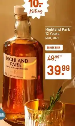 Gall & Gall Highland Park 12 Years 70CL aanbieding