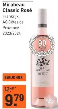 Gall & Gall Mirabeau Classic Rosé 75CL aanbieding