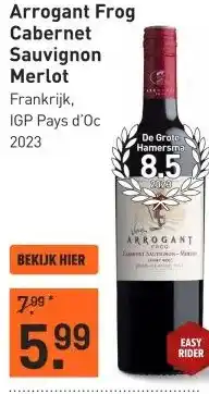Gall & Gall Arrogant Frog Cabernet Sauvignon Merlot 75CL aanbieding