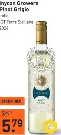 Gall & Gall Inycon Growers Pinot Grigio 75CL aanbieding