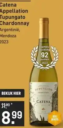 Gall & Gall Catena Appellation Tupungato Chardonnay 75CL aanbieding