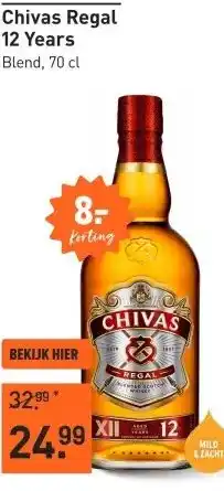 Gall & Gall Chivas Regal 12 Years 70CL aanbieding