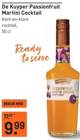 Gall & Gall De Kuyper Passionfruit Martini Cocktail 50CL aanbieding