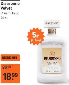 Gall & Gall Disaronno Velvet 70CL aanbieding
