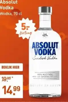 Gall & Gall Absolut Vodka 70CL aanbieding