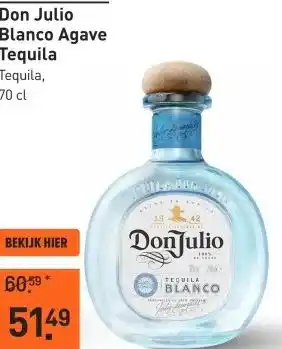 Gall & Gall Don Julio Blanco Agave Tequila 70CL aanbieding