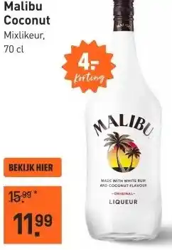 Gall & Gall Malibu Coconut 70CL aanbieding