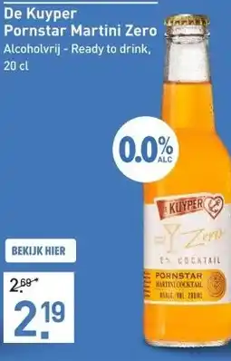 Gall & Gall De Kuyper Pornstar Martini Zero 20CL aanbieding