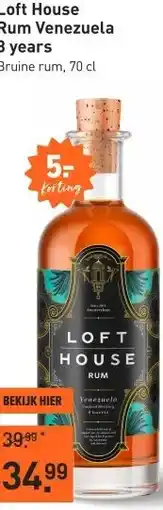 Gall & Gall Loft House Rum Venezuela 8 years 70CL aanbieding