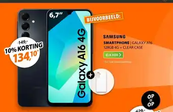 Expert Samsung Galaxy A16 128GB 4G + Clear Case aanbieding