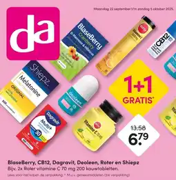 DA BlaseBerry, CB12, Dagravit, Deoleen, Roter en Shiepz aanbieding