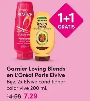 DA Garnier Loving Blends en L'Oréal Paris Elvive aanbieding