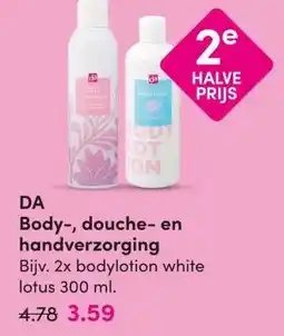 DA DA Body-, douche-en handverzorging aanbieding