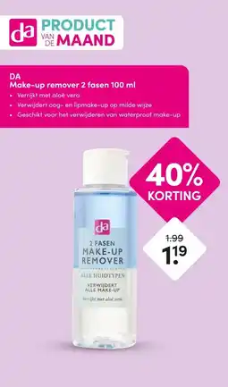 DA DA Make-up remover 2 fasen 100 ml aanbieding