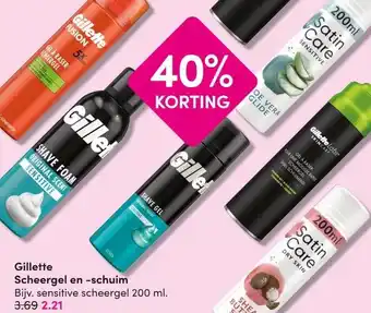 DA Gillette Scheergel en -schuim aanbieding