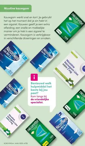 DA Nicotine kauwgom aanbieding