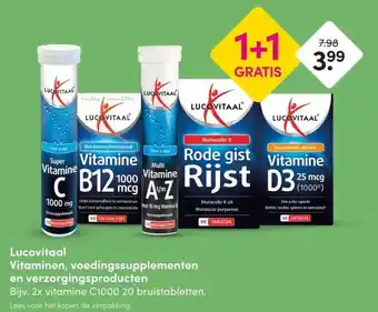 DA Lucovitaal. Vitaminen, voedingssupplementen en verzorgingsproducten aanbieding