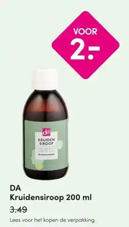 DA DA Kruidensiroop 200 ml aanbieding