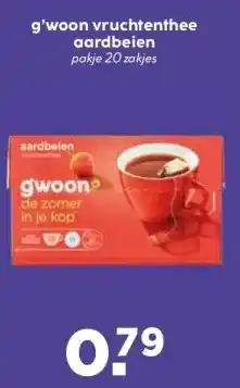 Boon`s Markt g'woon vruchtenthee aardbeien aanbieding
