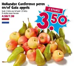 Boon`s Markt Hollandse Conference peren en/of Gala appels aanbieding