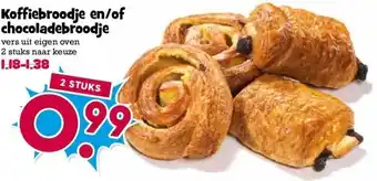 Boon`s Markt Koffiebroodje en/of chocoladebroodje vers uit eigen oven aanbieding