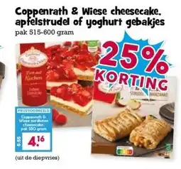 Boon`s Markt Coppenrath & Wiese cheesecake. apfelstrudel of yoghurt gebakjes aanbieding