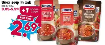 Boon`s Markt Unox soep in zak aanbieding