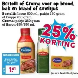 Boon`s Markt Bertolli of Croma voor op brood. bak en braad of smeltjus aanbieding