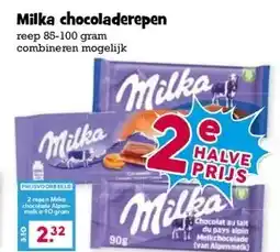 Boon`s Markt Milka chocoladerepen aanbieding