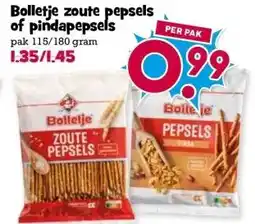 Boon`s Markt Bolletje zoute pepsels of pindapepsels aanbieding